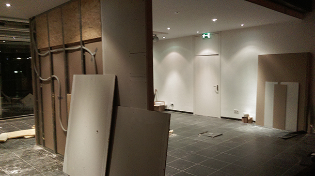 Heimkino Wand Verkabelung Baustelle Leipzig